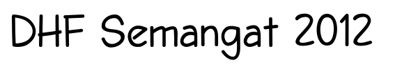 DHF Semangat 2012 font preview